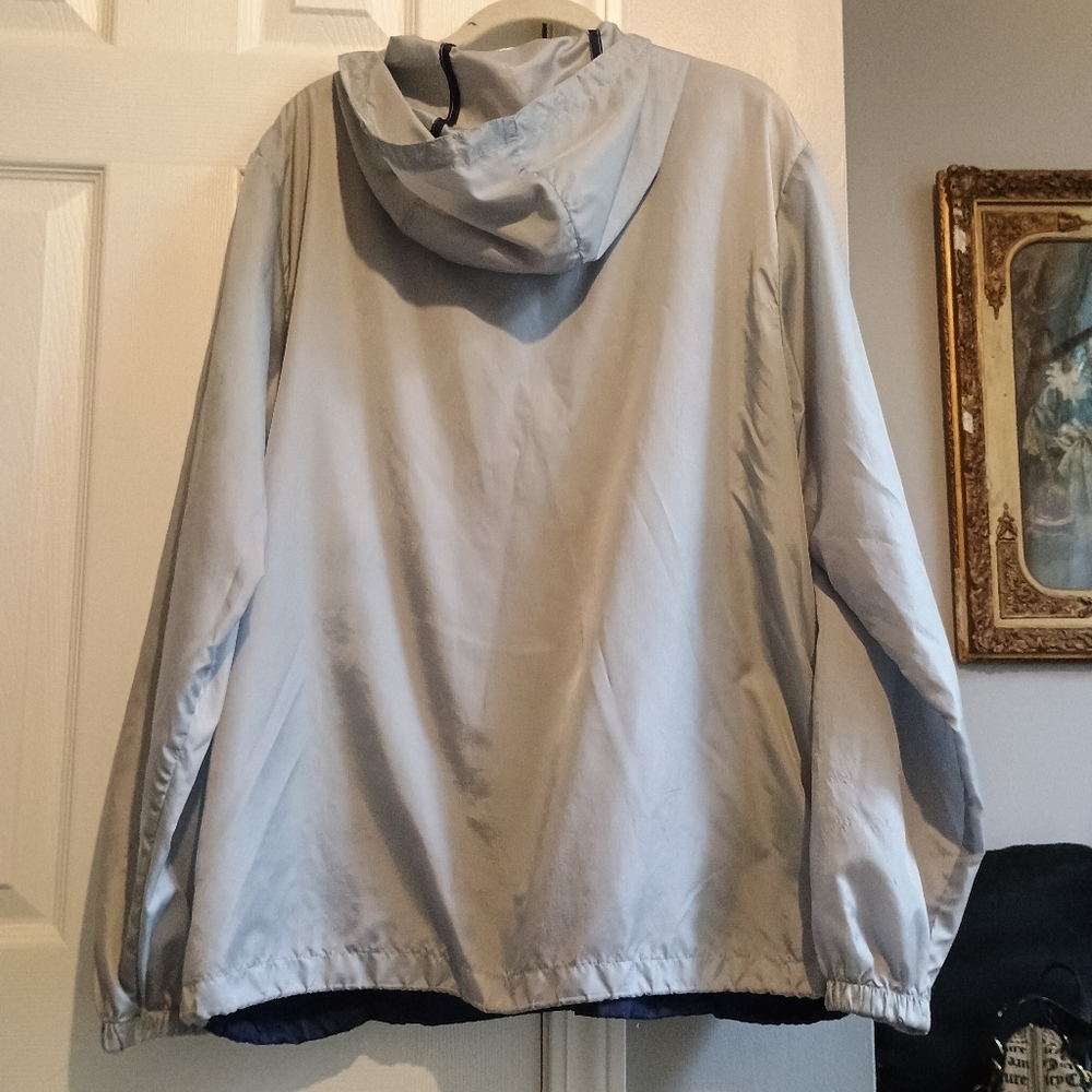 Red Camel Large Colorblock Windbreaker Half Zip Jacket Hidden Pocket Hooded 30” - Picture 8 of 12